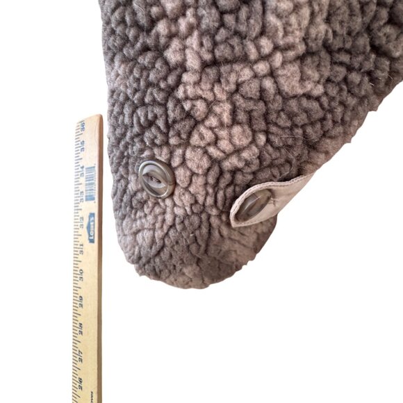 Patagonia Jacket Womens Large Pile Sherpa Fleece Full Zip Divided Sky Brown Gorp - Picture 11 of 11